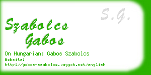 szabolcs gabos business card